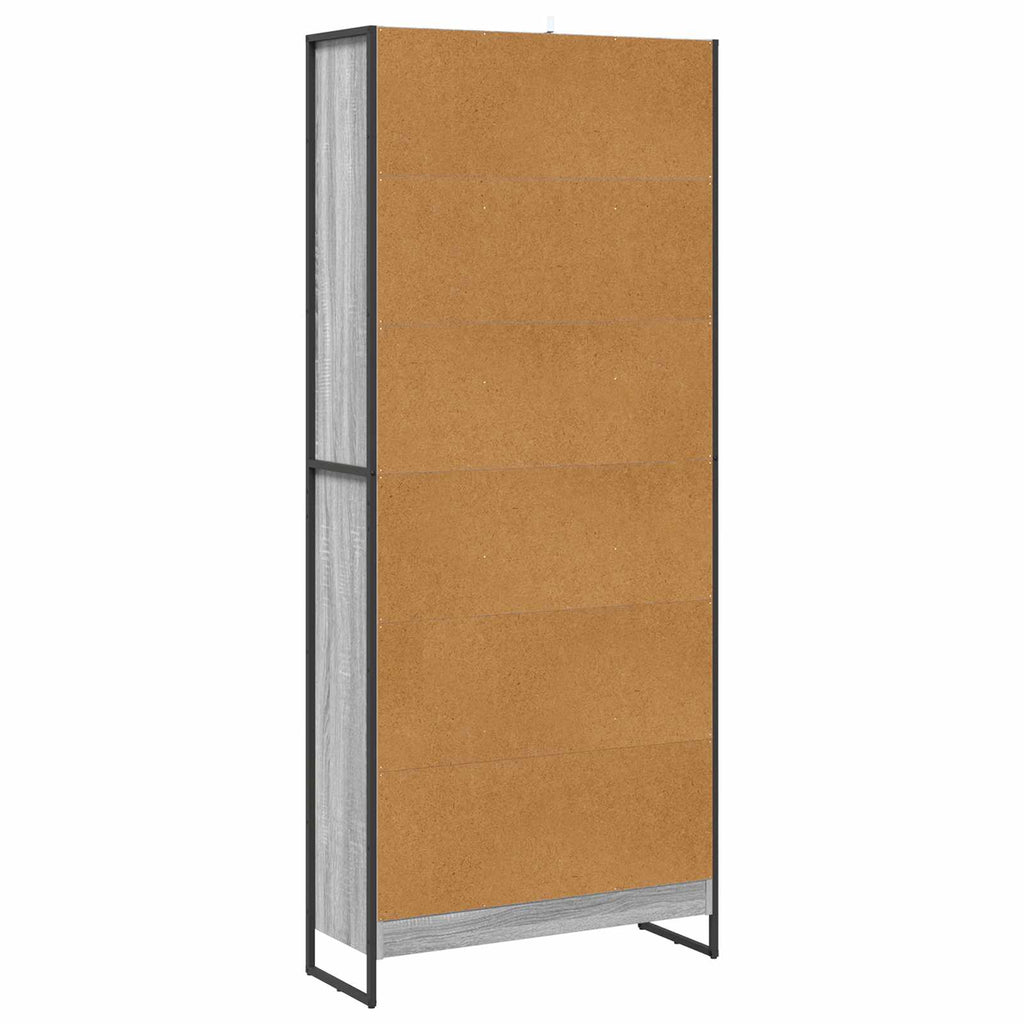 vidaXL Szafka na książki 2 pcs Szary Sonoma 80 x 30 x 189,5 cm