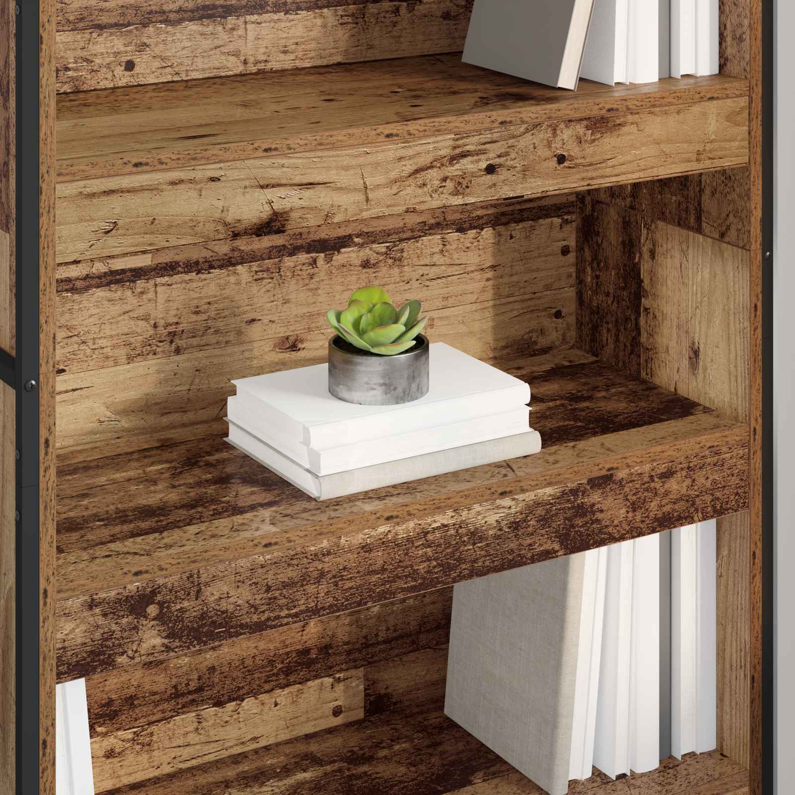 vidaXL Szafka na książki 2 pcs Stare drewno 80 x 30 x 189,5 cm