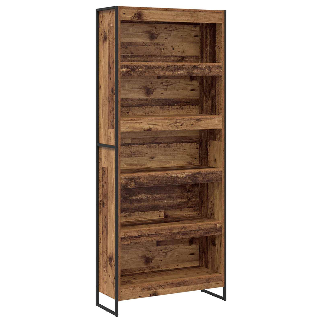 vidaXL Szafka na książki 2 pcs Stare drewno 80 x 30 x 189,5 cm