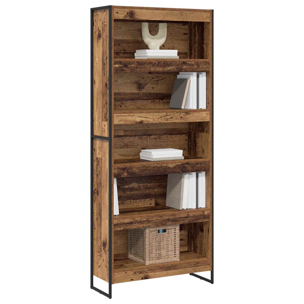 vidaXL Szafka na książki 2 pcs Stare drewno 80 x 30 x 189,5 cm