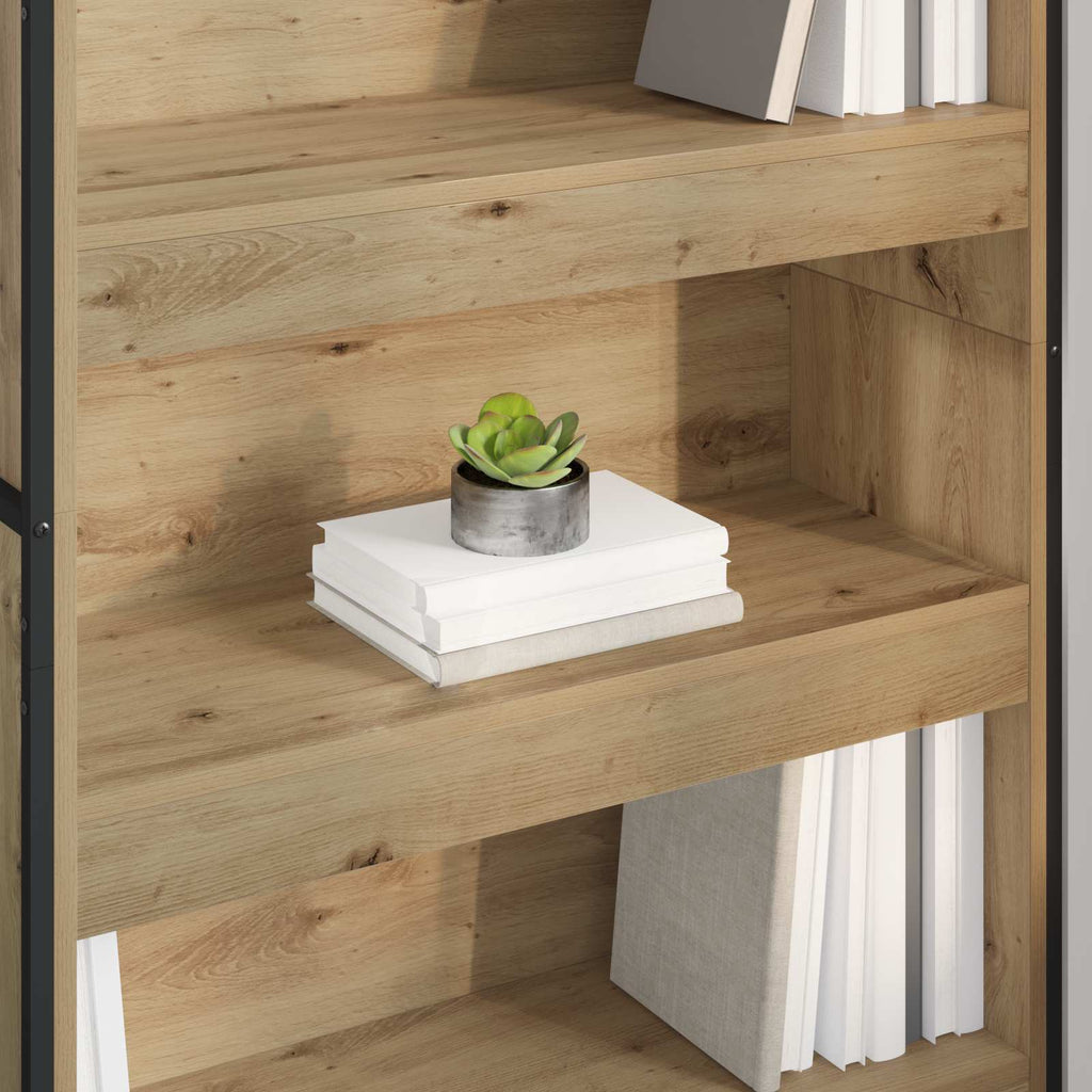 vidaXL Szafka na książki 2 pcs Dąb rzemieślniczy 80 x 30 x 189,5 cm
