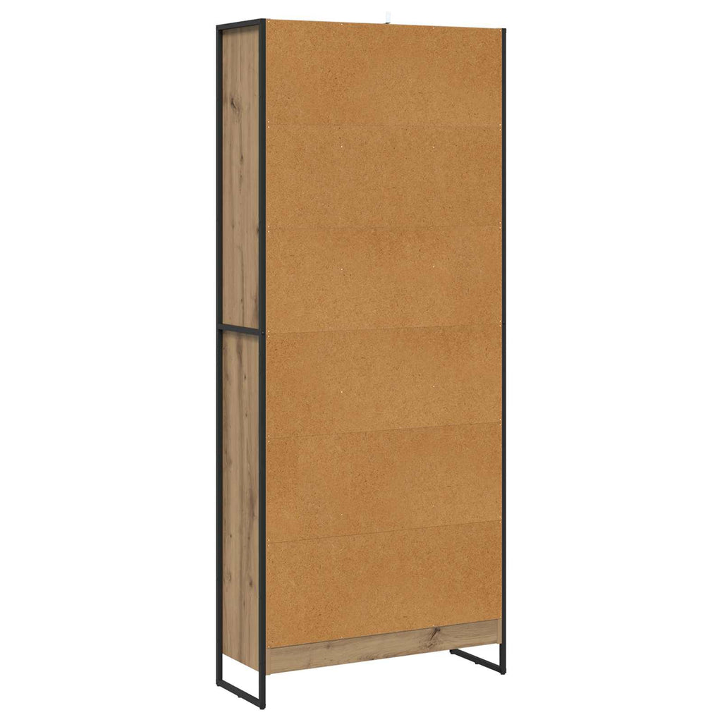 vidaXL Szafka na książki 2 pcs Dąb rzemieślniczy 80 x 30 x 189,5 cm