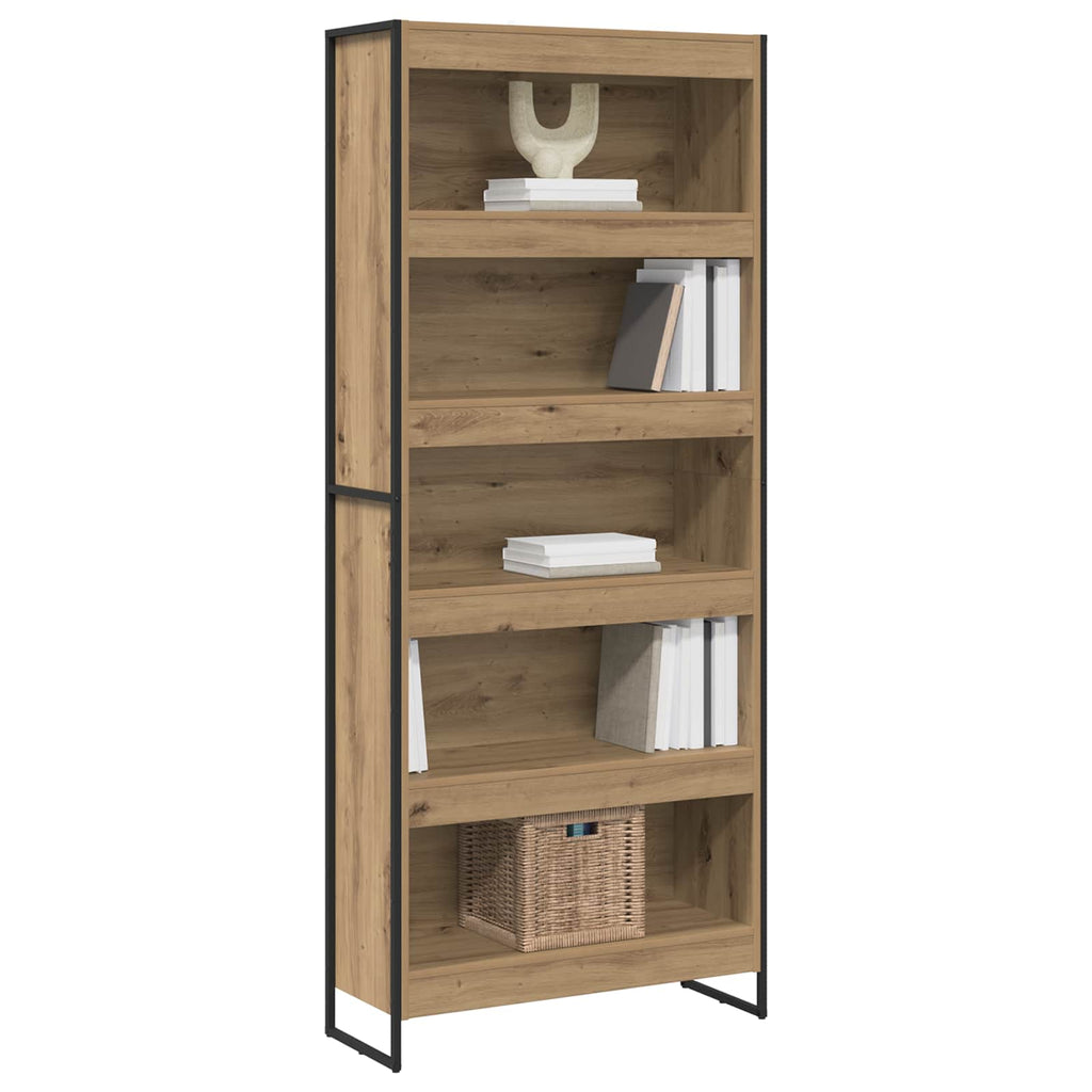vidaXL Szafka na książki 2 pcs Dąb rzemieślniczy 80 x 30 x 189,5 cm