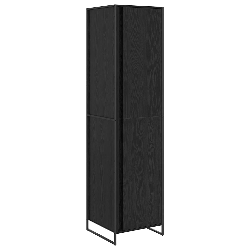 vidaXL Szafa Czarny Dąb 50 x 50 x 200 cm Materiał drewnopochodny