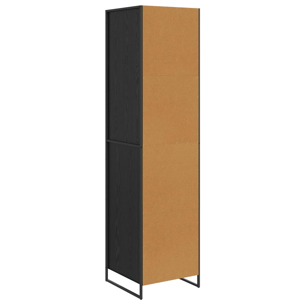 vidaXL Szafa Czarny Dąb 50 x 50 x 200 cm Materiał drewnopochodny