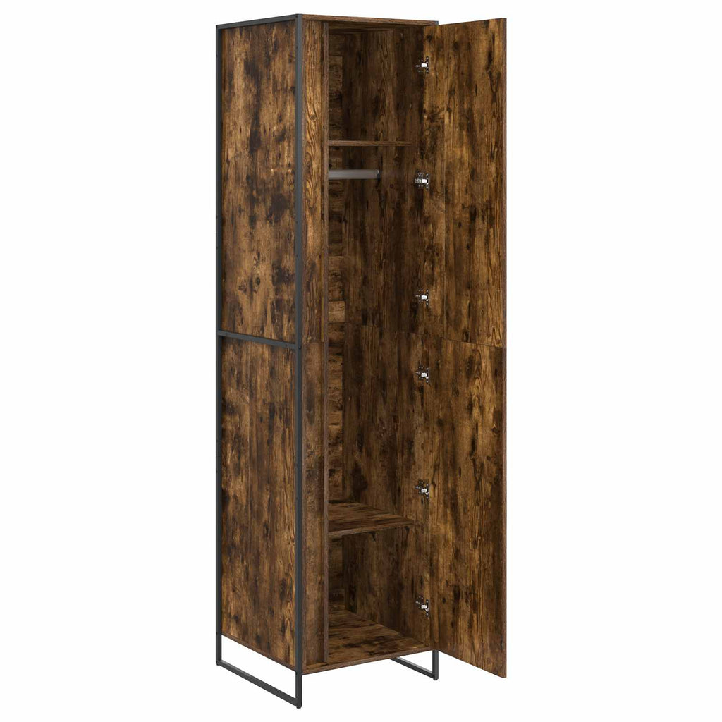 vidaXL Szafa Dąb dymny 50 x 50 x 200 cm Materiał drewnopochodny