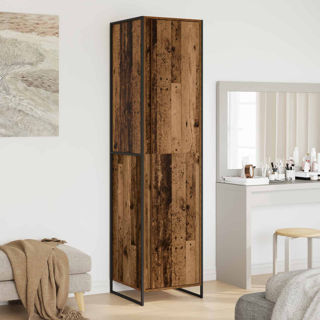 vidaXL Szafa Stare drewno 50 x 50 x 200 cm Materiał drewnopochodny