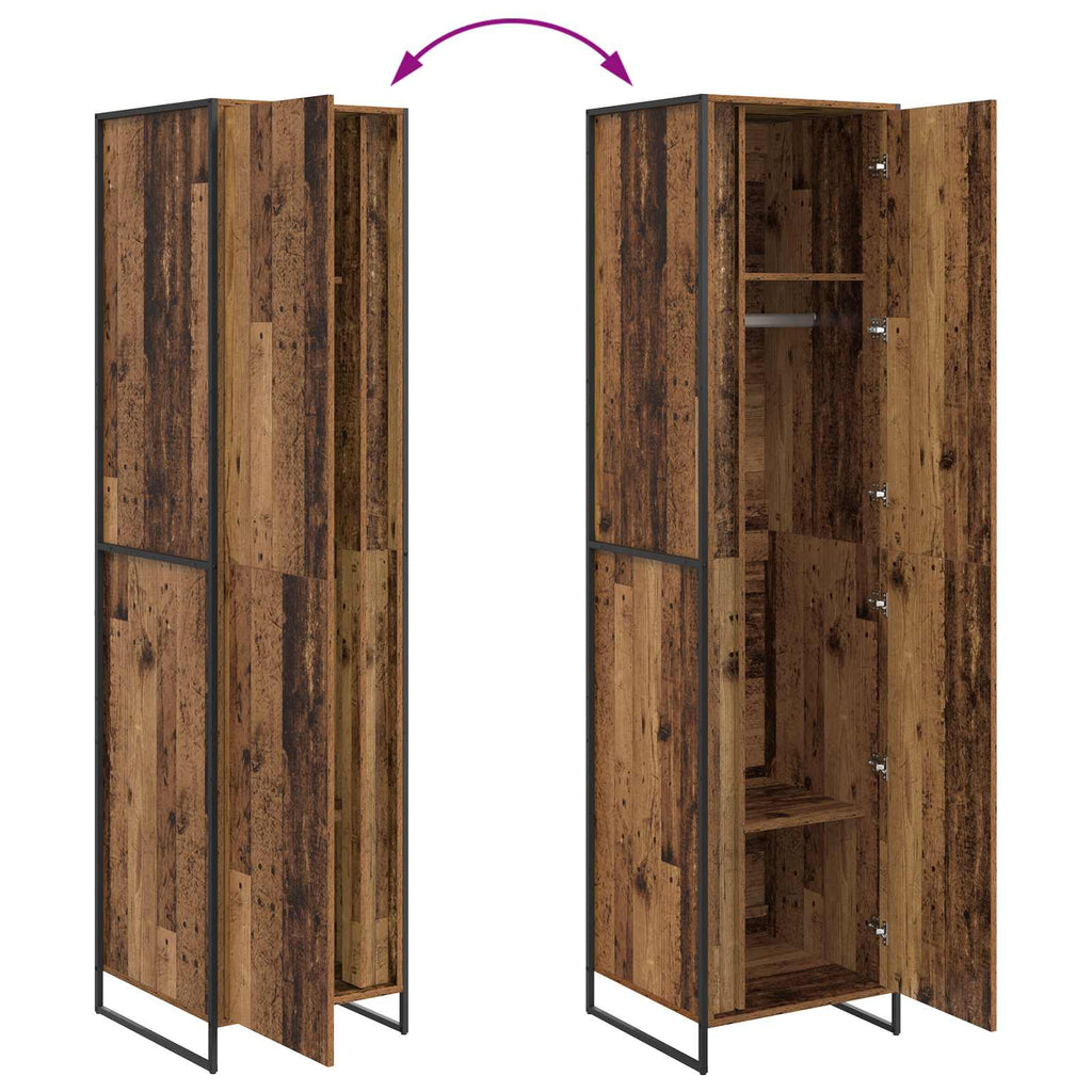 vidaXL Szafa Stare drewno 50 x 50 x 200 cm Materiał drewnopochodny