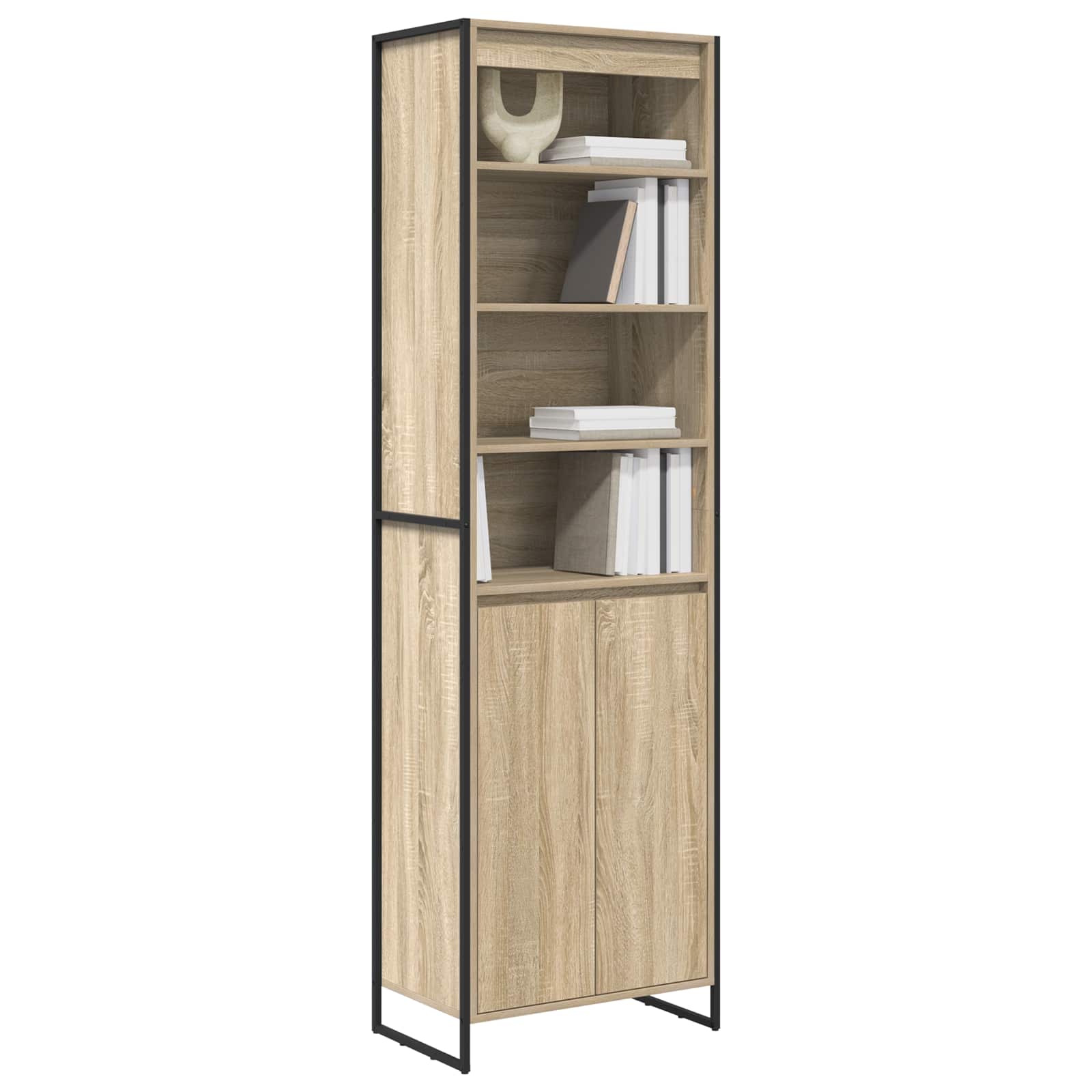 vidaXL Wysokie szafki Sonoma 60 x 36 x 200 cm Materiał drewnopochodny