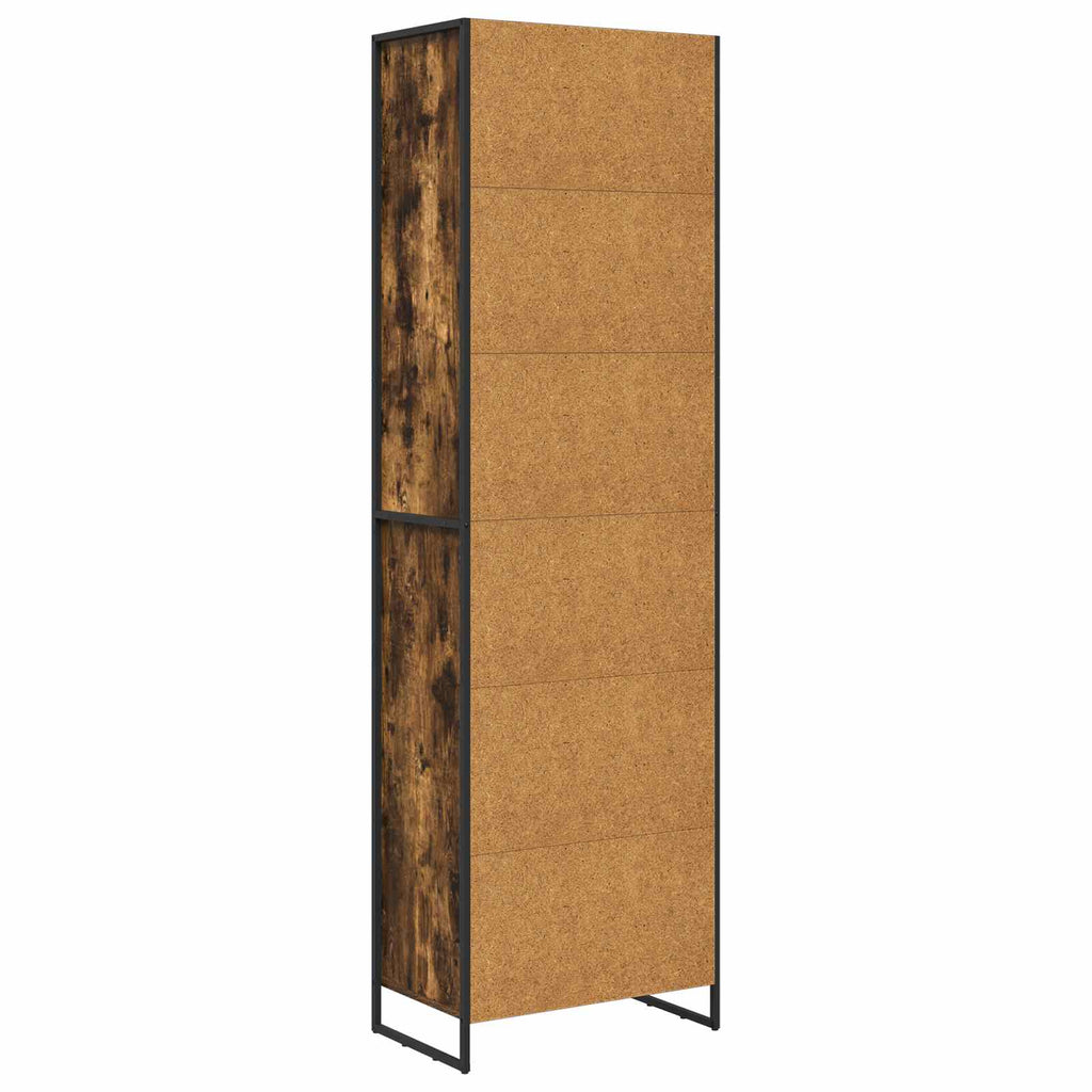 vidaXL Wysokie szafki Dąb dymny 60 x 36 x 200 cm