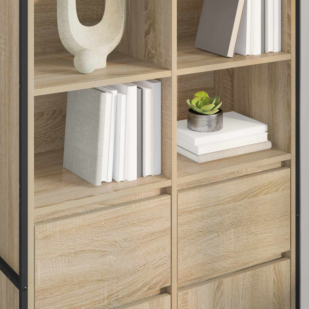 vidaXL Bufet 2 pcs Sonoma 81 x 36 x 150.5 cm Materiał drewnopochodny