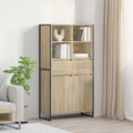 vidaXL Bufet 2 pcs Sonoma 81 x 36 x 150.5 cm Materiał drewnopochodny