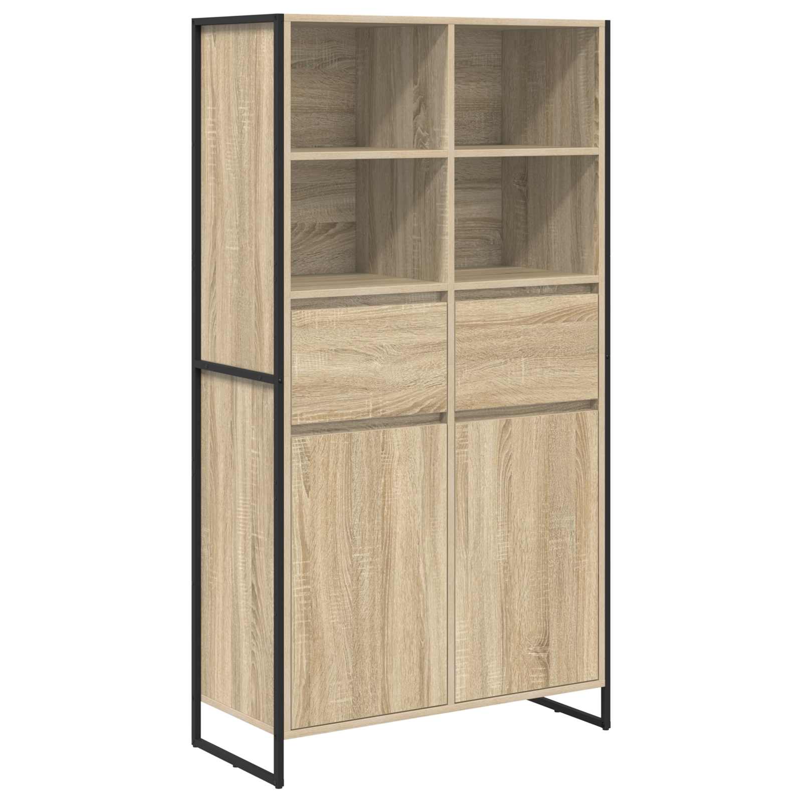 vidaXL Bufet 2 pcs Sonoma 81 x 36 x 150.5 cm Materiał drewnopochodny