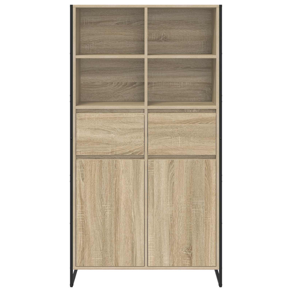 vidaXL Bufet 2 pcs Sonoma 81 x 36 x 150.5 cm Materiał drewnopochodny