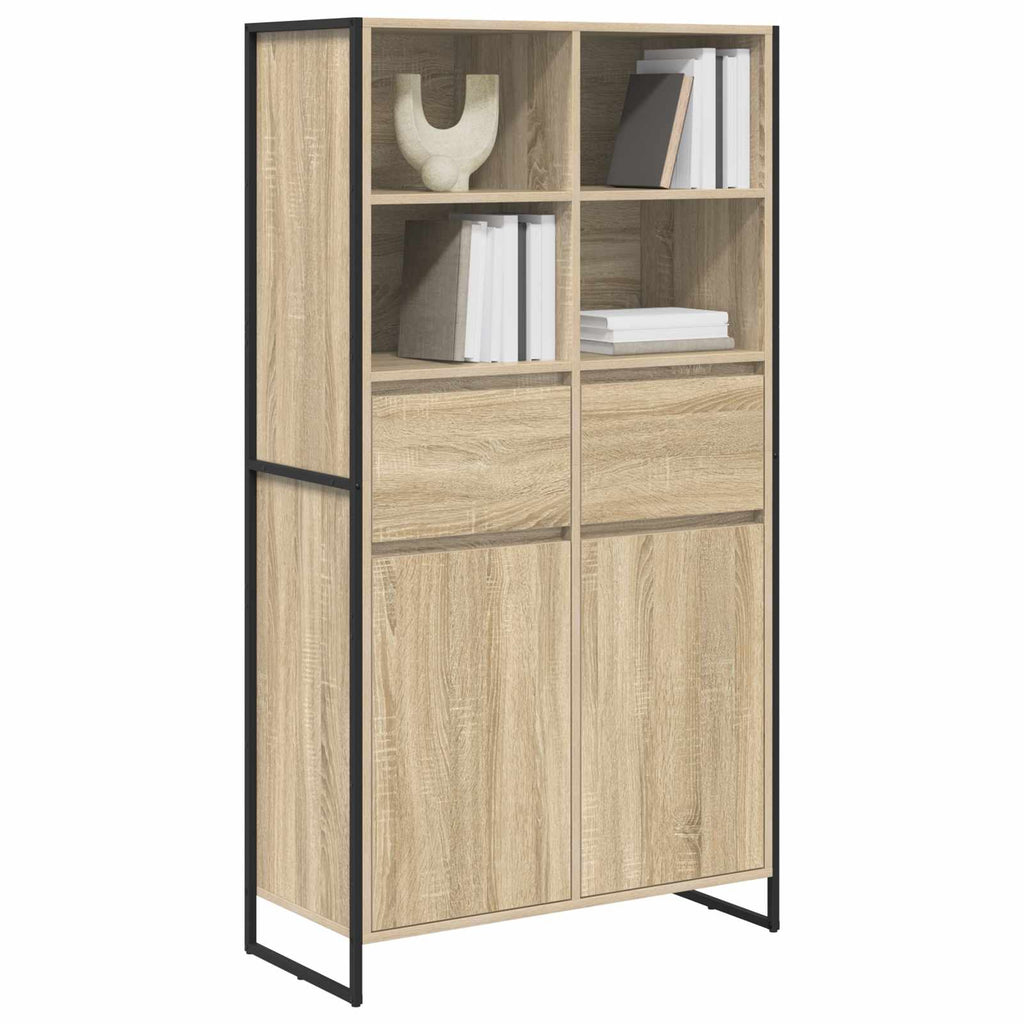 vidaXL Bufet 2 pcs Sonoma 81 x 36 x 150.5 cm Materiał drewnopochodny