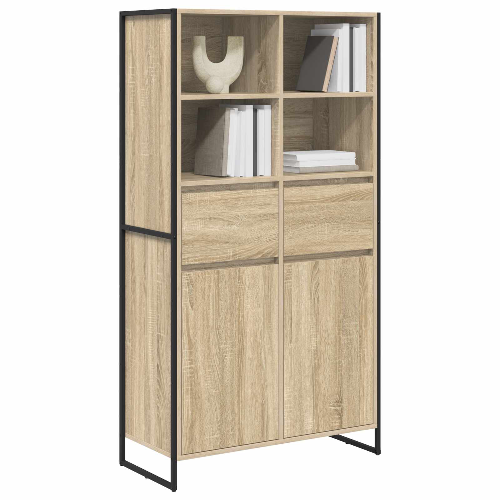 vidaXL Bufet 2 pcs Sonoma 81 x 36 x 150.5 cm Materiał drewnopochodny