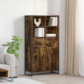 vidaXL Bufet z szufladą 2 pcs Dąb dymny 81 x 36 x 150.5 cm