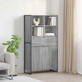 vidaXL Bufet z szufladą 2 pcs Szary Sonoma 81 x 36 x 150.5 cm