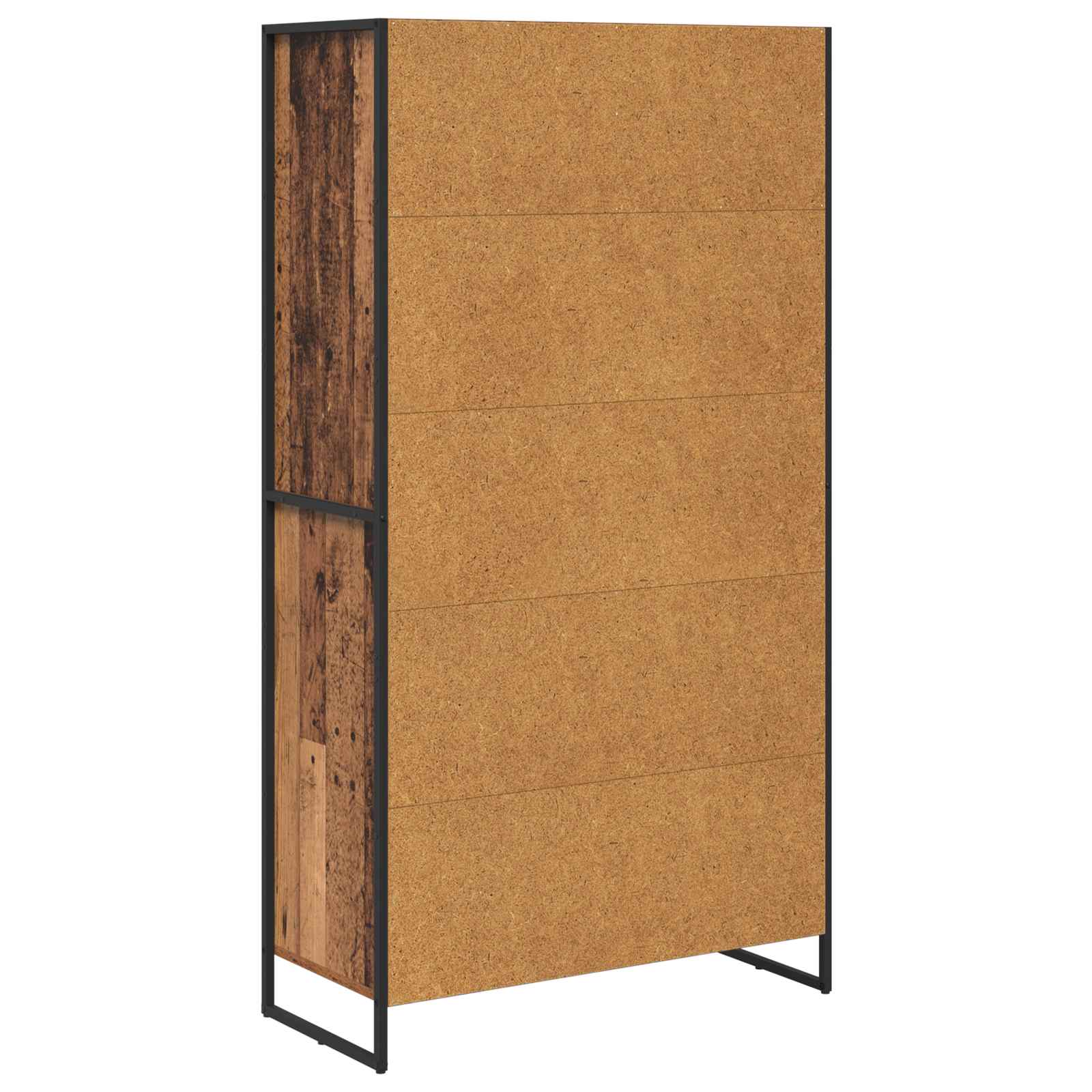vidaXL Bufet z szufladą 2 pcs Stare drewno 81 x 36 x 150.5 cm