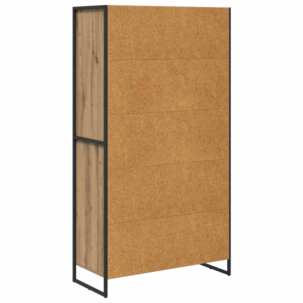 vidaXL Bufet z szufladą 2 pcs Dąb rzemieślniczy 81 x 36 x 150.5 cm