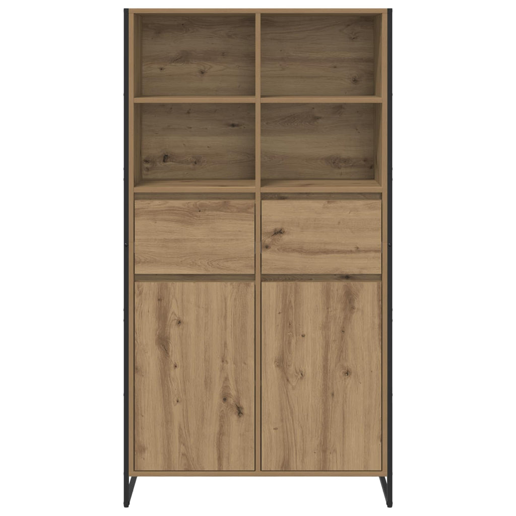 vidaXL Bufet z szufladą 2 pcs Dąb rzemieślniczy 81 x 36 x 150.5 cm