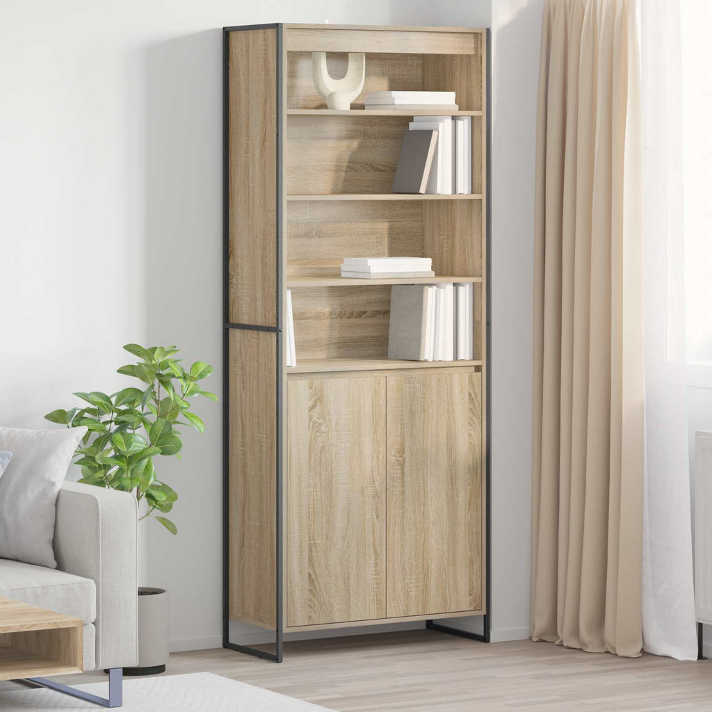 vidaXL Wysokie szafki Sonoma 79 x 36 x 200 cm Materiał drewnopochodny
