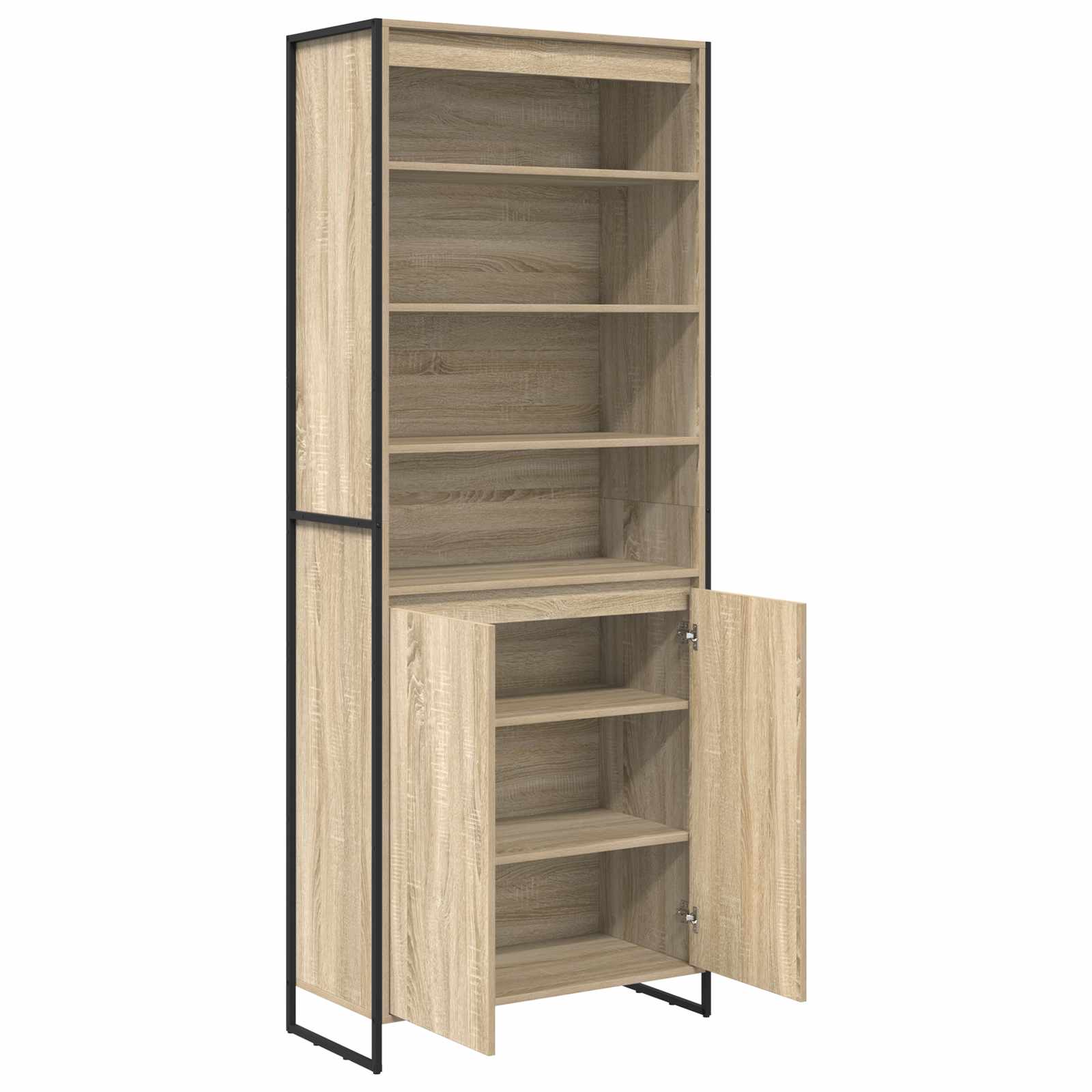 vidaXL Wysokie szafki Sonoma 79 x 36 x 200 cm Materiał drewnopochodny