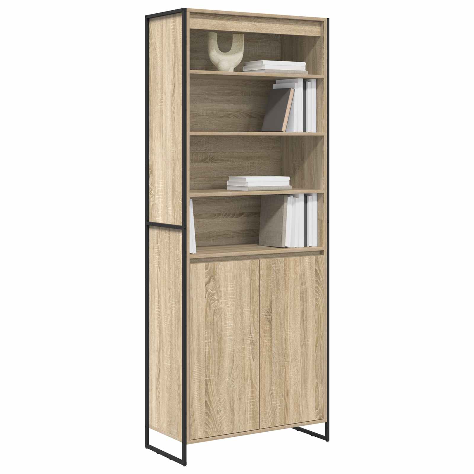 vidaXL Wysokie szafki Sonoma 79 x 36 x 200 cm Materiał drewnopochodny
