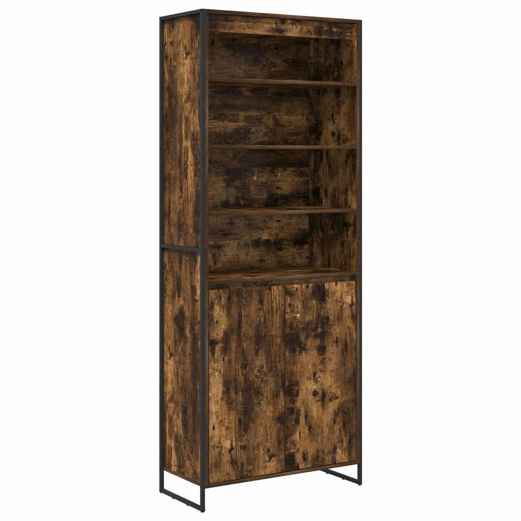 vidaXL Wysokie szafki Dąb dymny 79 x 36 x 200 cm