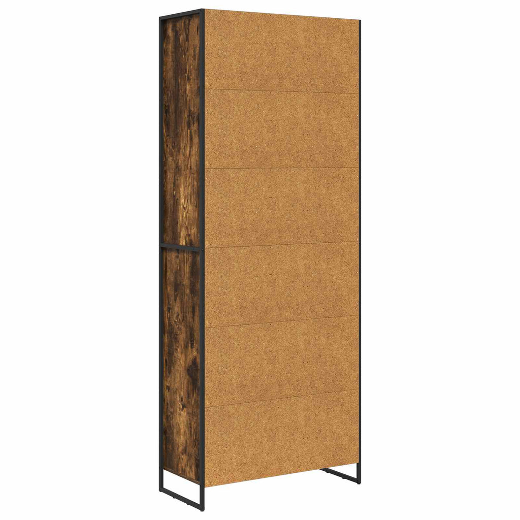 vidaXL Wysokie szafki Dąb dymny 79 x 36 x 200 cm