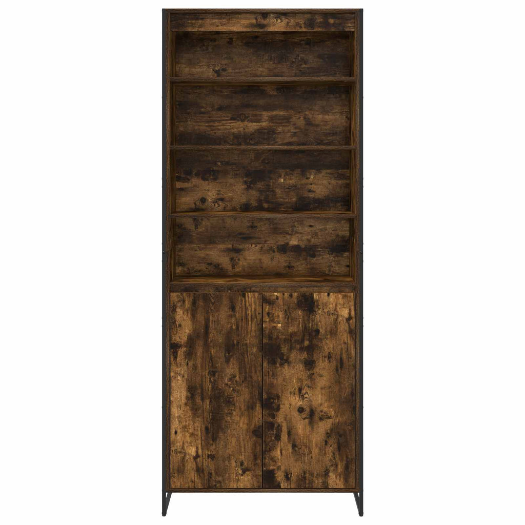 vidaXL Wysokie szafki Dąb dymny 79 x 36 x 200 cm