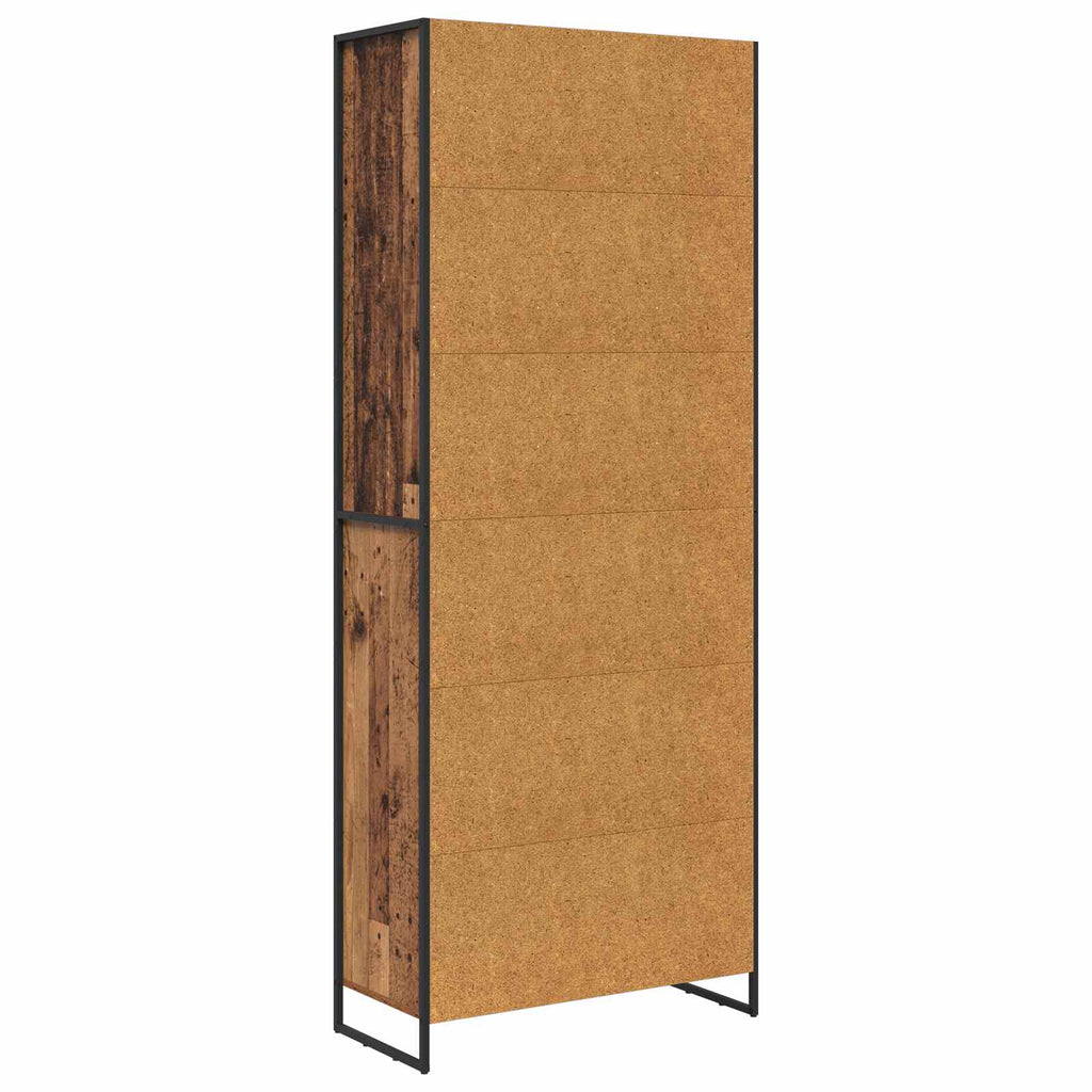 vidaXL Wysokie szafki Stare drewno 79 x 36 x 200 cm