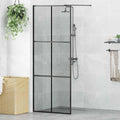 vidaXL Ściana prysznicowa typu walk-in Czarny 80 x 195 cm
