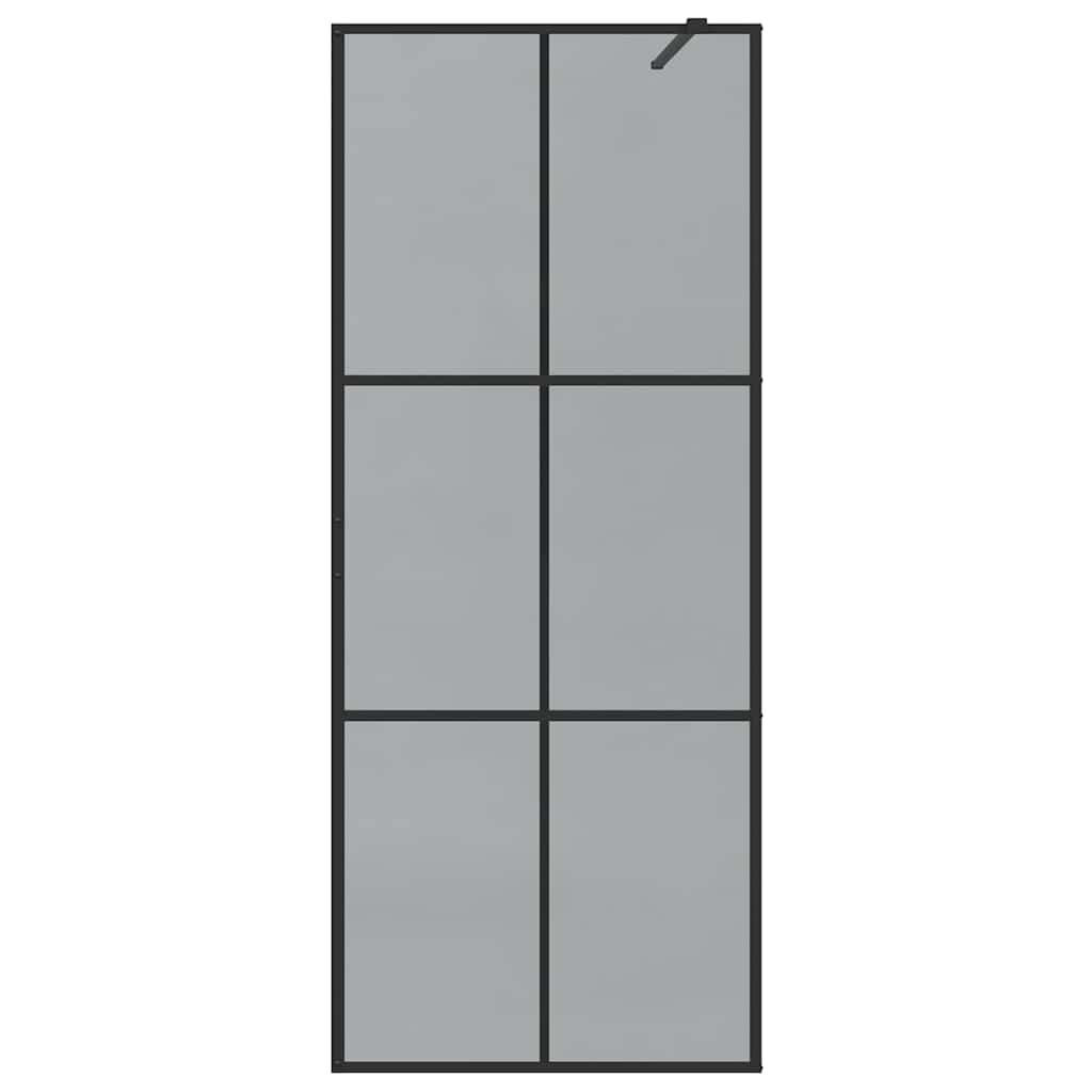 vidaXL Ściana prysznicowa typu walk-in Czarny 80 x 195 cm