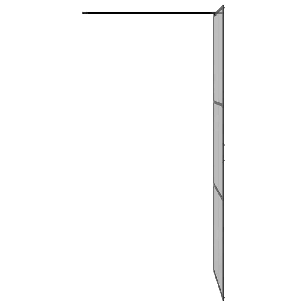 vidaXL Ściana prysznicowa typu walk-in Czarny 80 x 195 cm
