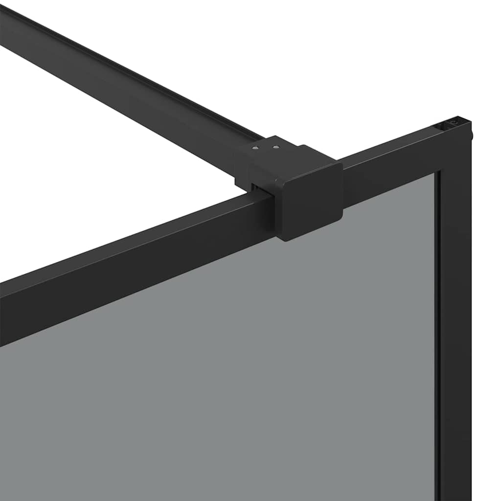 vidaXL Ściana prysznicowa typu walk-in Czarny 90 x 195 cm