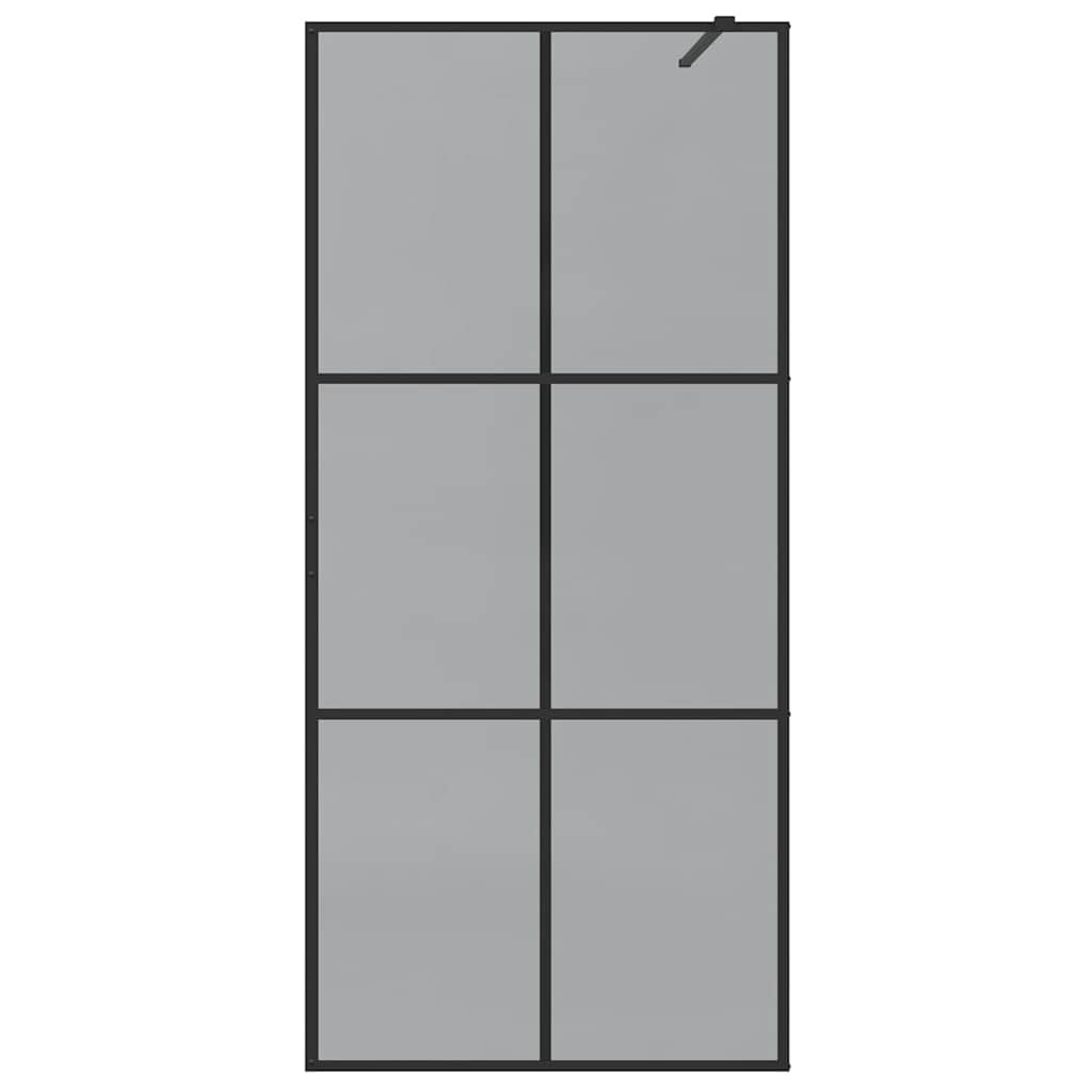 vidaXL Ściana prysznicowa typu walk-in Czarny 90 x 195 cm