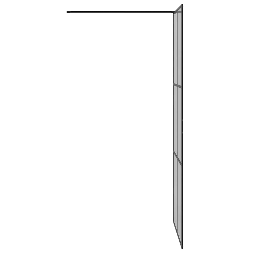 vidaXL Ściana prysznicowa typu walk-in Czarny 90 x 195 cm