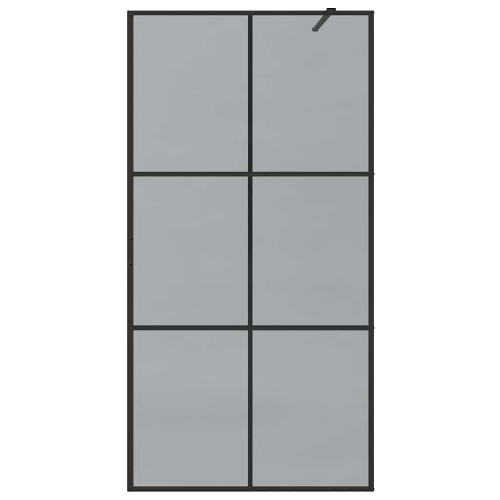 vidaXL Ściana prysznicowa typu walk-in Czarny 100 x 195 cm