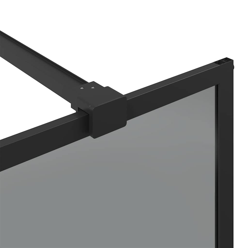 vidaXL Ściana prysznicowa typu walk-in Czarny 115 x 195 cm