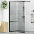 vidaXL Ściana prysznicowa typu walk-in Czarny 115 x 195 cm