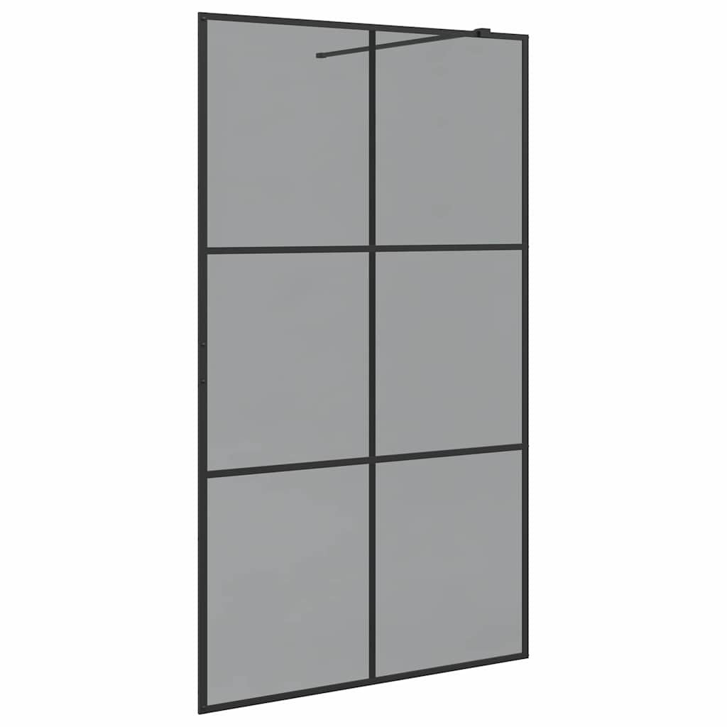 vidaXL Ściana prysznicowa typu walk-in Czarny 115 x 195 cm