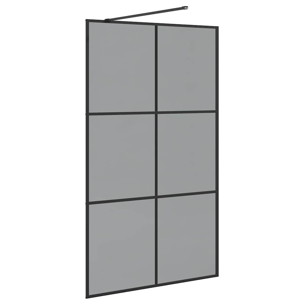 vidaXL Ściana prysznicowa typu walk-in Czarny 115 x 195 cm