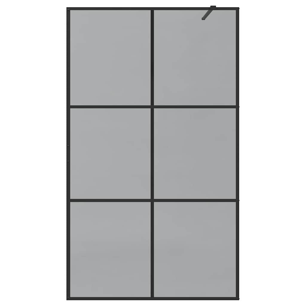 vidaXL Ściana prysznicowa typu walk-in Czarny 115 x 195 cm