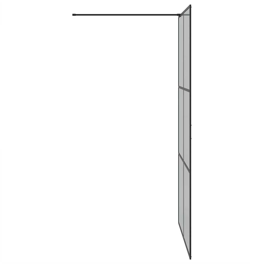 vidaXL Ściana prysznicowa typu walk-in Czarny 115 x 195 cm