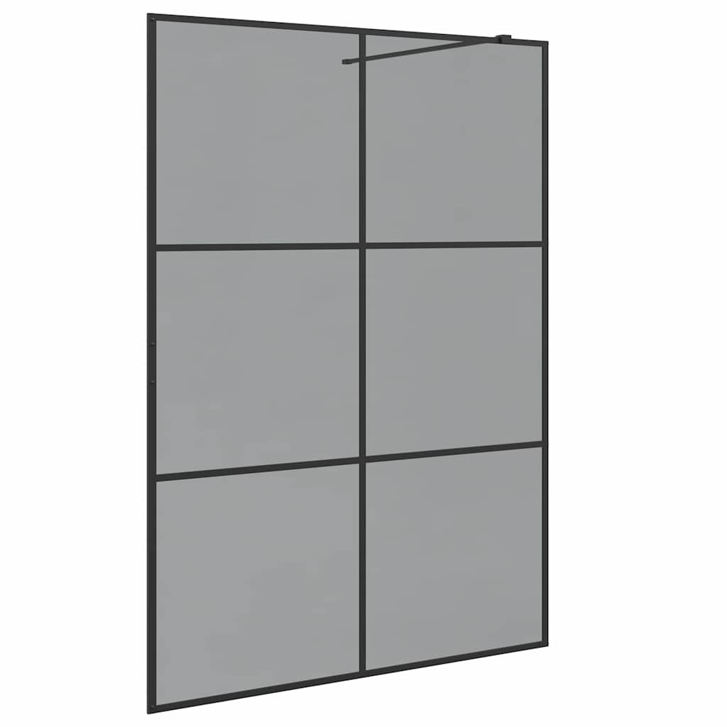 vidaXL Ściana prysznicowa typu walk-in Czarny 140 x 195 cm