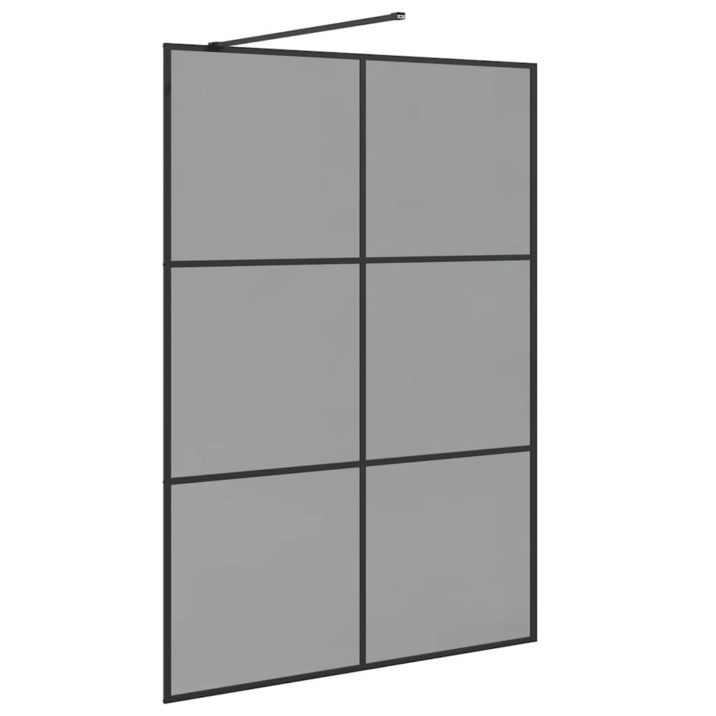 vidaXL Ściana prysznicowa typu walk-in Czarny 140 x 195 cm