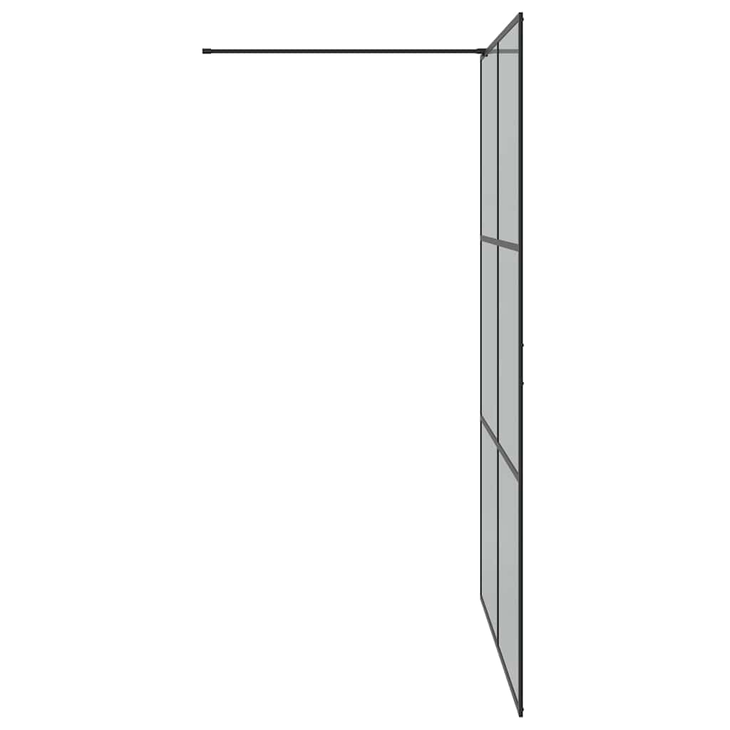 vidaXL Ściana prysznicowa typu walk-in Czarny 140 x 195 cm