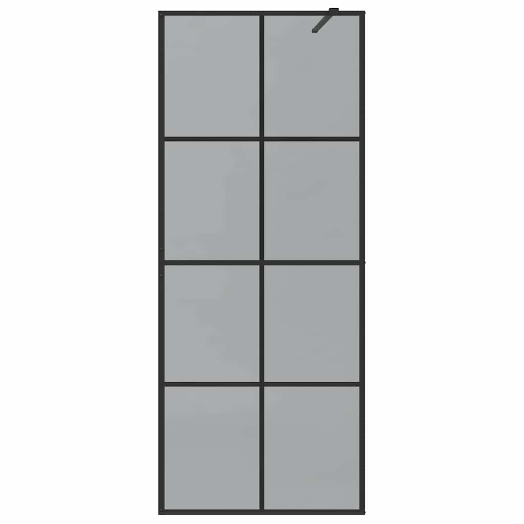 vidaXL Ściana prysznicowa typu walk-in Czarny 80 x 195 cm