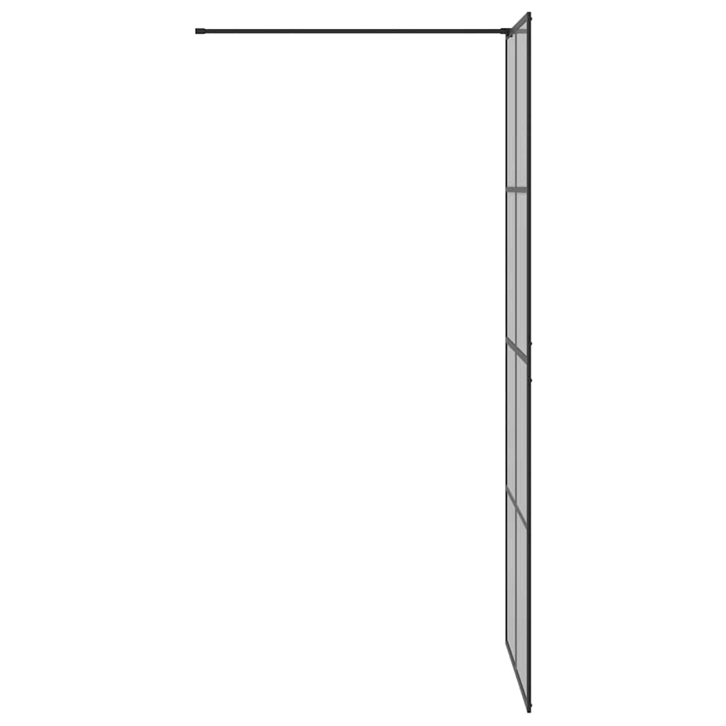 vidaXL Ściana prysznicowa typu walk-in Czarny 80 x 195 cm